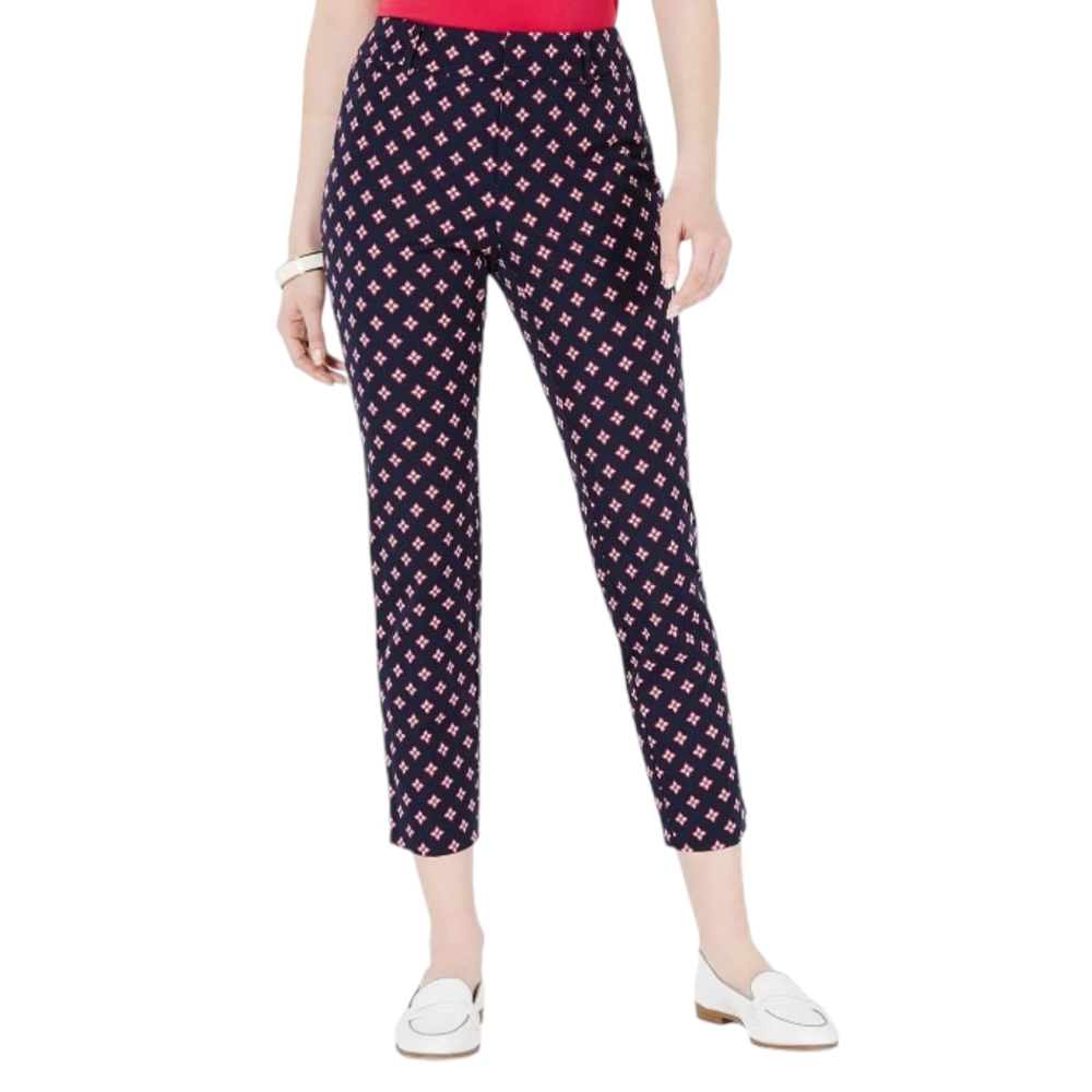 Charter Club Newport Slim Leg Crop Women’s Navy Blue Ankle Pants Stretch - Sz 16